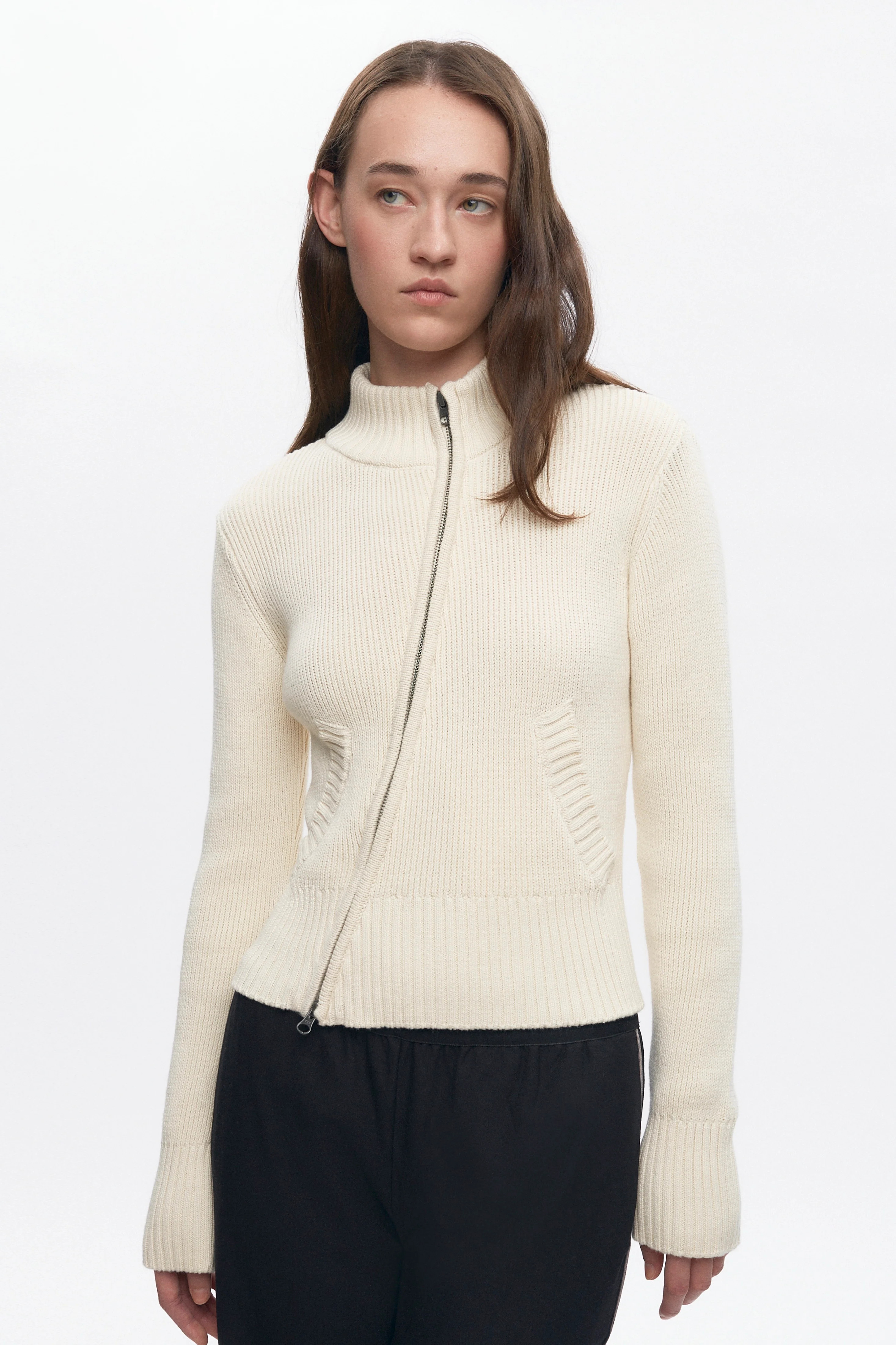 Women's Asymmetric Zip Sweater | Kotn
