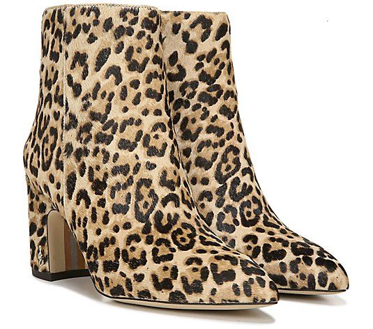 Sam Edelman Animal Print Ankle Boots - Hilty | QVC