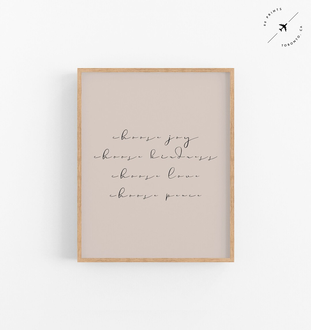 Choose Joy Quote Print, Typography Print, Life Quote Print, Modern Printable Wall Art, Boho Art P... | Etsy (US)
