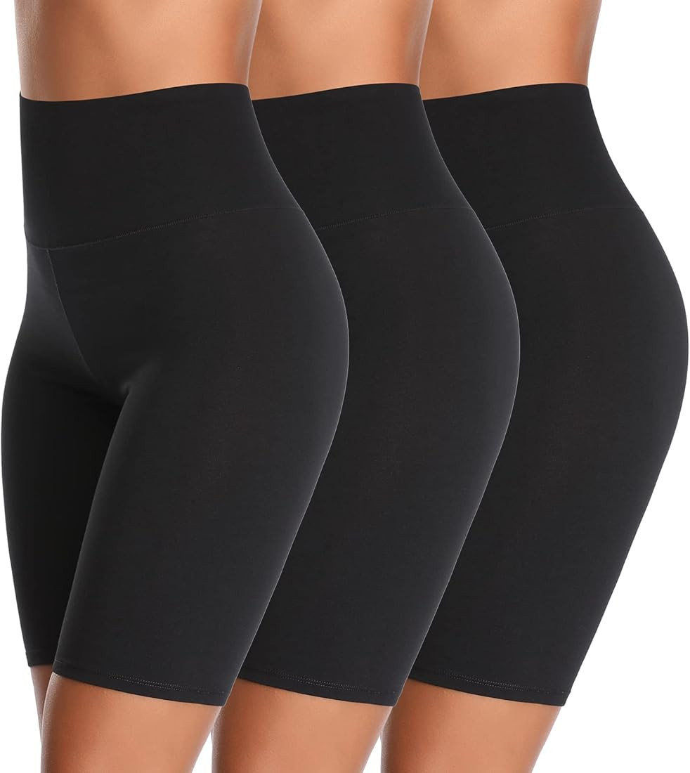 K-CHEONY Women's High Waisted Biker Shorts Anti Chafing Cotton Slip Shorts Boy Shorts Underwear Y... | Amazon (US)
