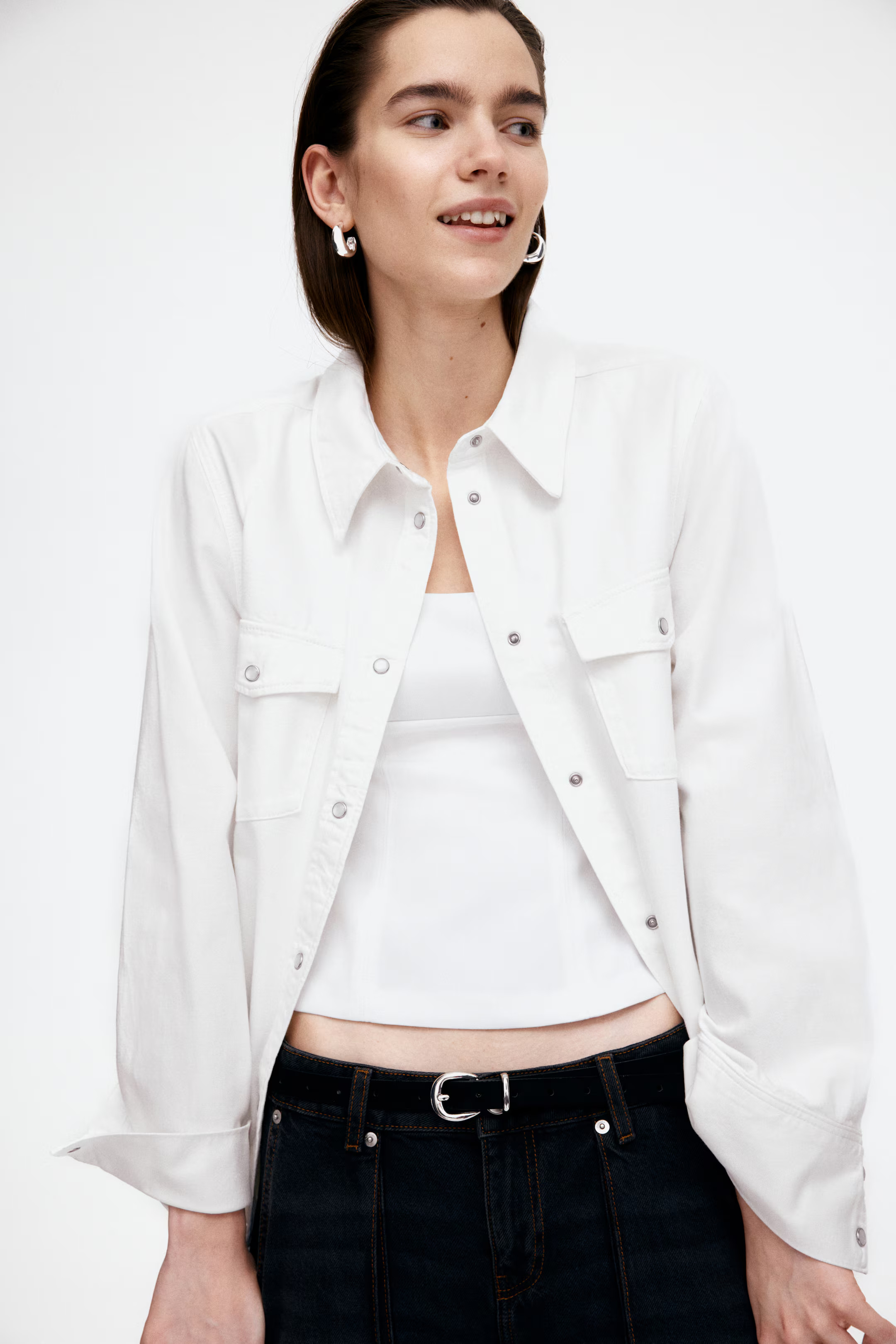 Tapered-waist vest top - Bianco - DONNA | H&M IT | H&M (FR, IT, ES, PT, BE)