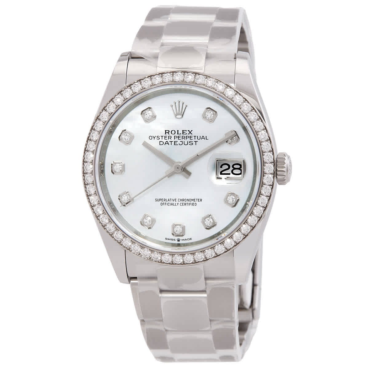 Rolex Datejust 36 Diamond Mother of Pearl Dial Unisex Watch 126284MDO | Jomashop.com & JomaDeals.com