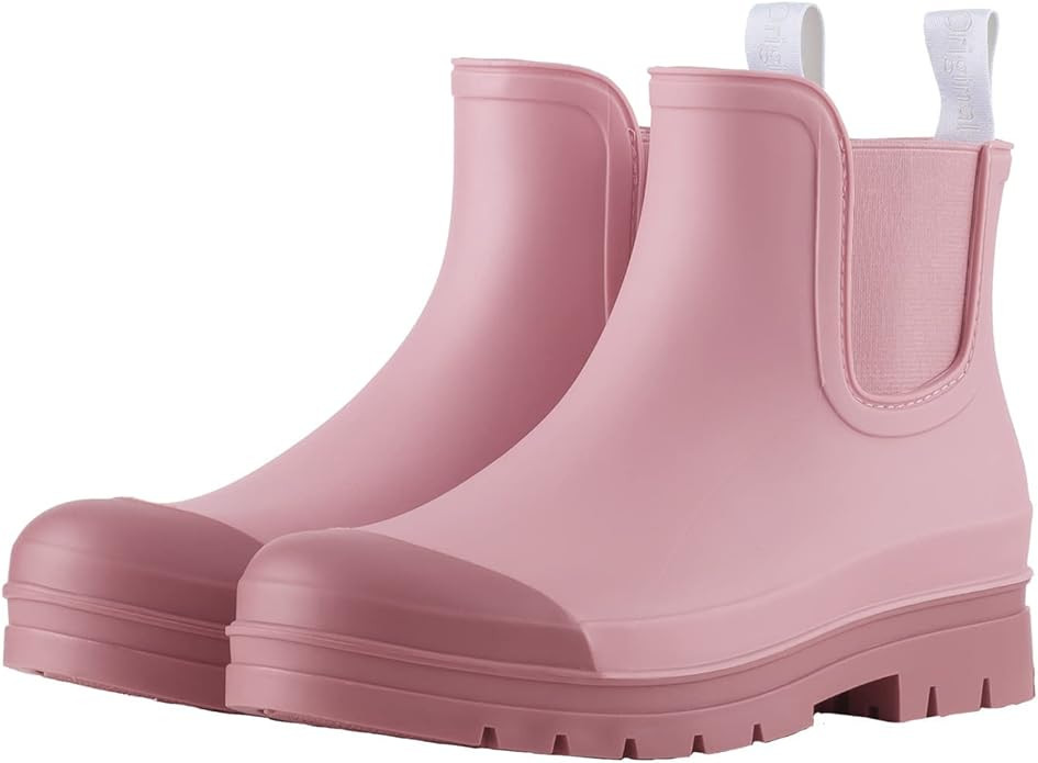 Planone Short rain boots for women waterproof garden shoes anti-slipping chelsea rainboots for la... | Amazon (US)
