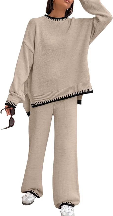 LILLUSORY 2 Piece Knit Lounge Sets Womens Matching Sweater Sets | Amazon (US)