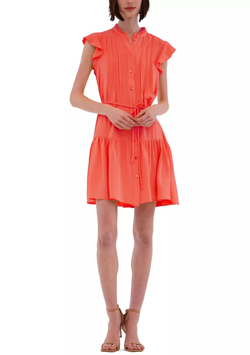 Women's Sleeveless Ruffle Hem Mini Dress | Belk