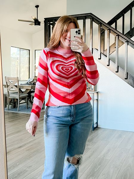 Valentine’s Day sweater from
Amazon. Hearts sweater. Valentine’s Day outfit. 

#LTKstyletip #LTKunder50 #LTKSeasonal