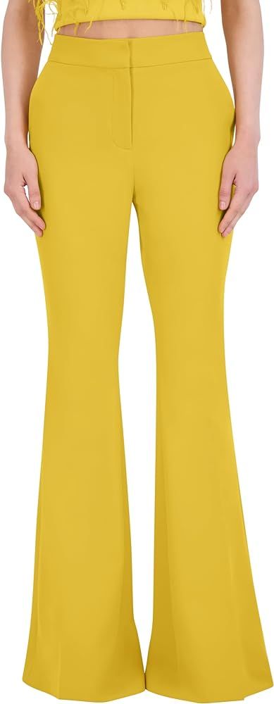 BCBGMAXAZRIA Women's Woven Flare Pants | Amazon (US)