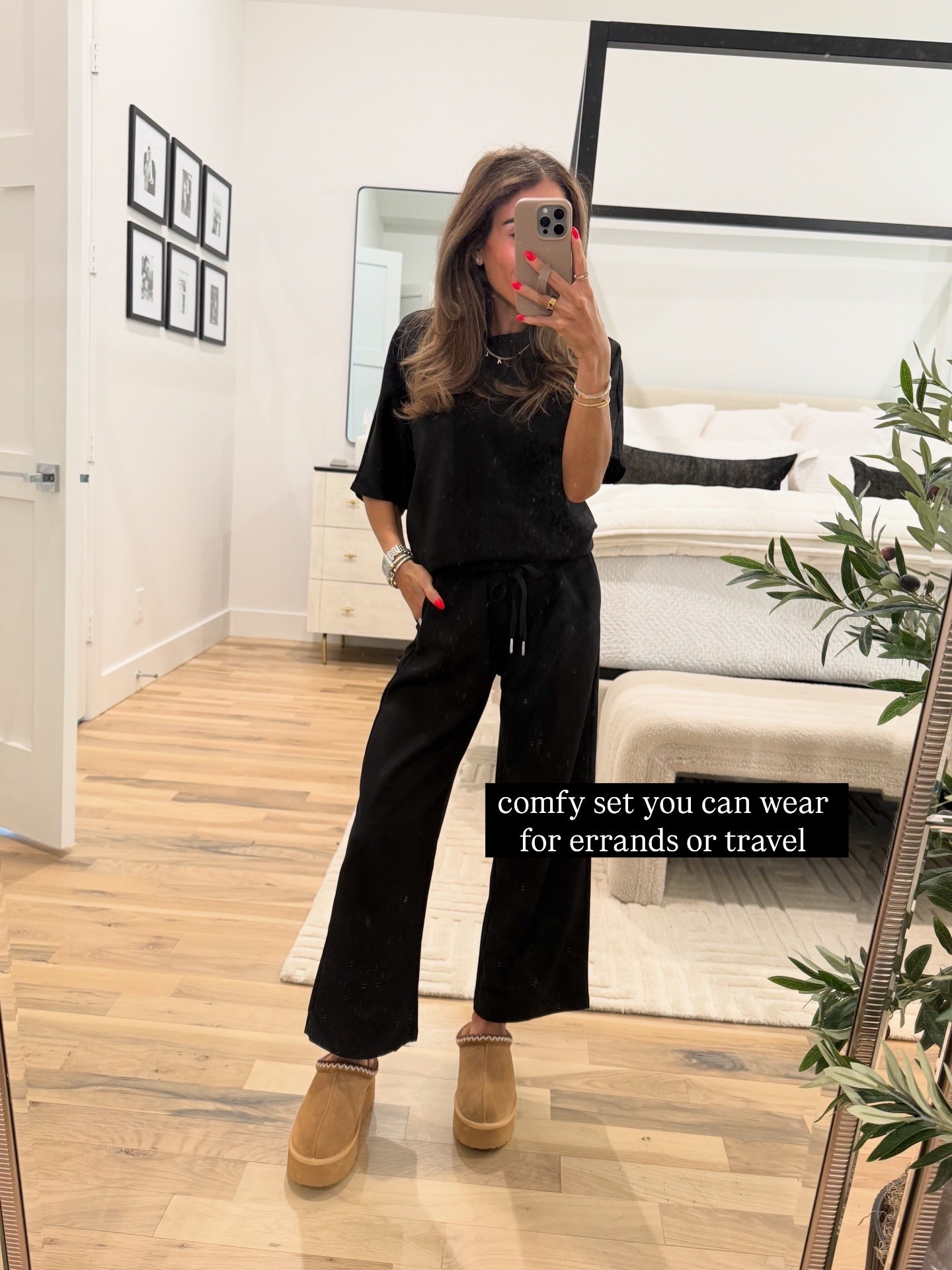 Super soft black matching set wearing smallest size. Great for travel, errands 

#LTKPetite #LTKSaleAlert #LTKootd