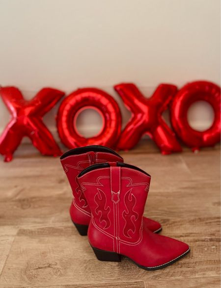 Red cowgirl boots!! 

#LTKshoecrush #LTKstyletip #LTKfindsunder50