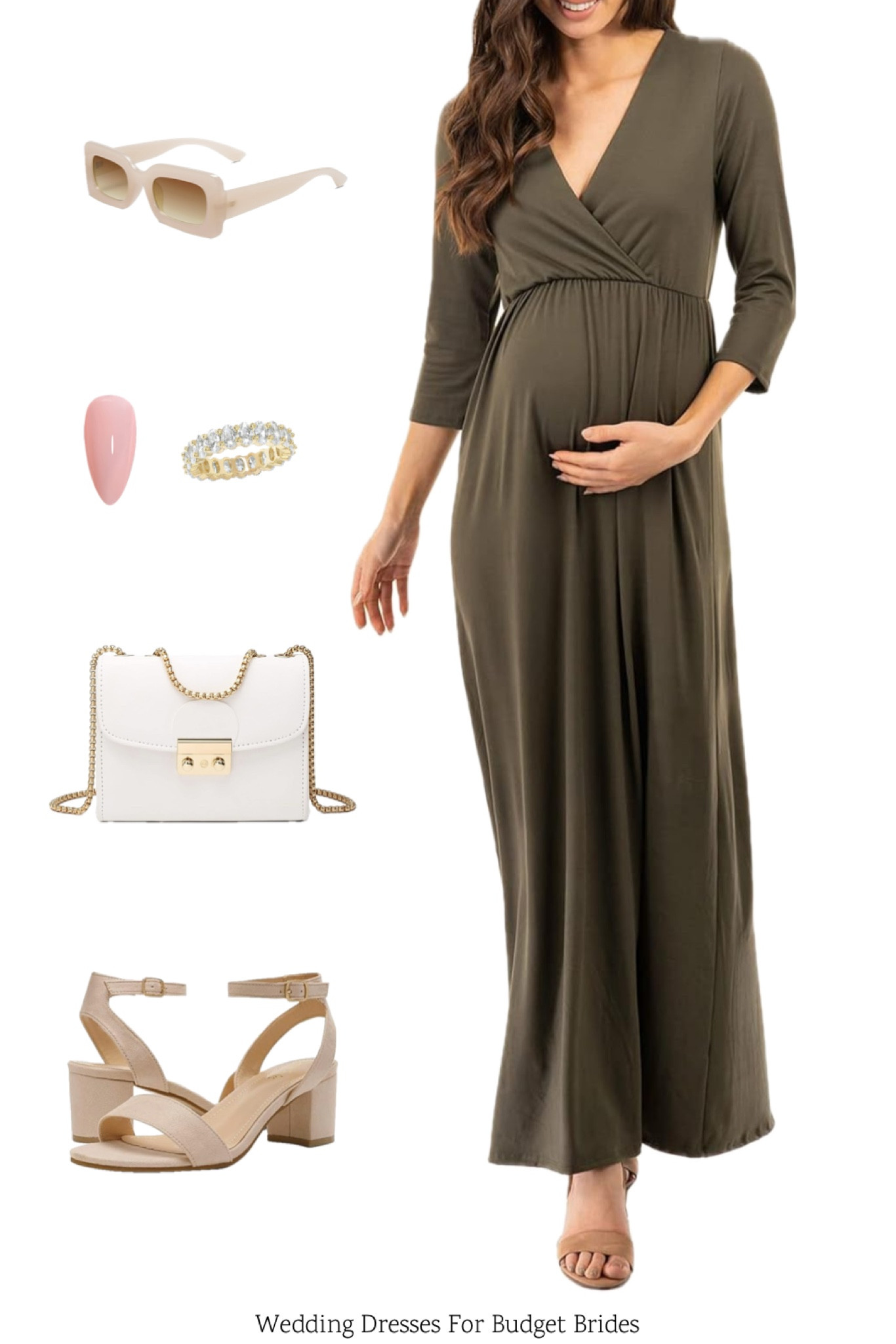 Maternity long dress and accessories. An affordable option for a bridesmaid or wedding guest. 

Maternity maxi dress. Bump friendly dress. Pregnant wedding guest dress. Pregnant bridesmaid dress. Pregnancy clothes. Baby shower dress. Pregnancy photos. Maternity photoshoot. Amazon outfit.

#LTKBump #LTKStyleTip #LTKSeasonal