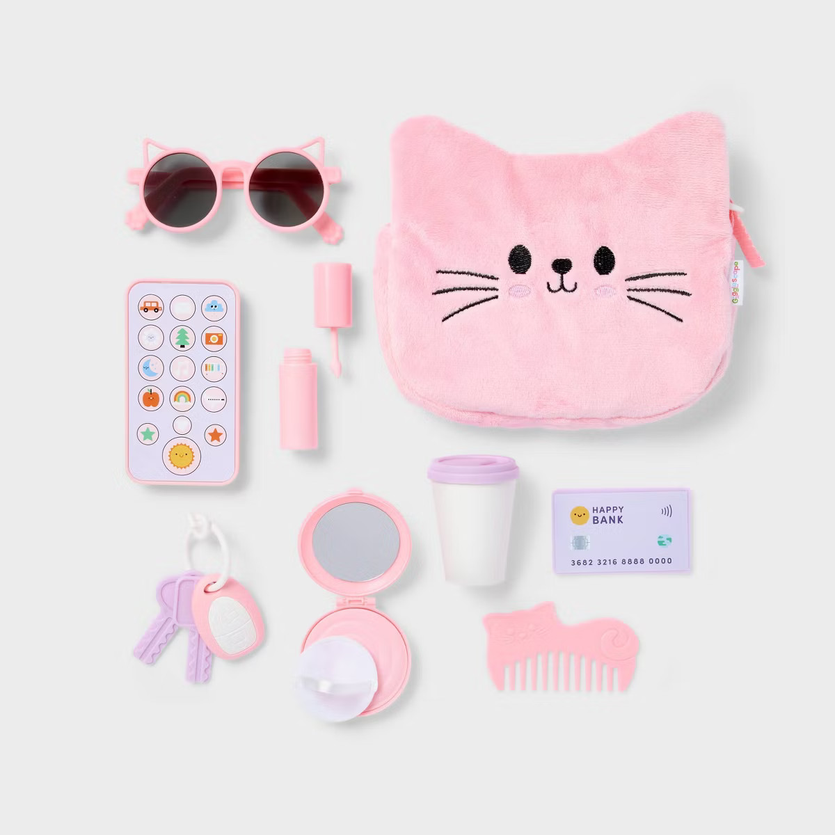 Purse Play Set - Gigglescape™: Fits 14-Inch Dolls, Includes Comb, Lotion, Toy Keys, Sunglasses,... | Target