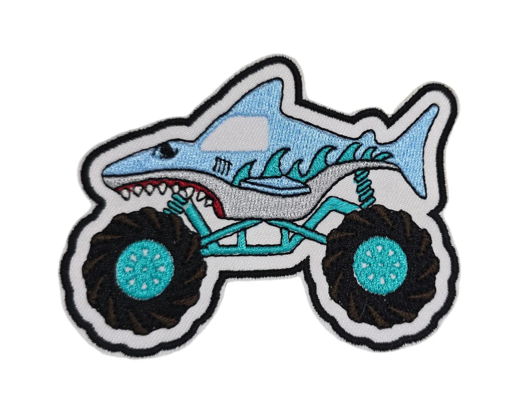 Monster Truck Embroidered Patches Iron on Sew On - Etsy | Etsy (US)