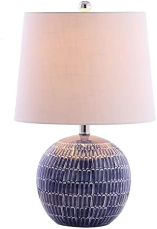 JONATHAN Y JYL5044A 21" Coastal Navy Blue Ceramic Sphere Table Lamp, Modern Bedside Lamp for Livi... | Amazon (US)