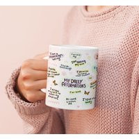My Daily Affirmations Mug, Positive Motivational Self Care Love Inspirational Coffee Mug | Etsy (US)