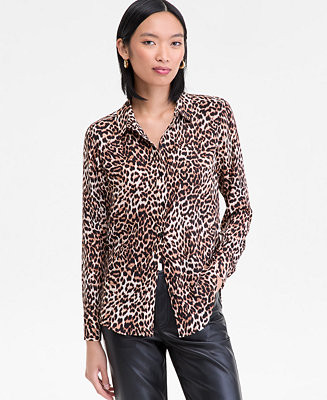 Women's Leopard-Print Shirt, Macy's Exclusive | Macy's