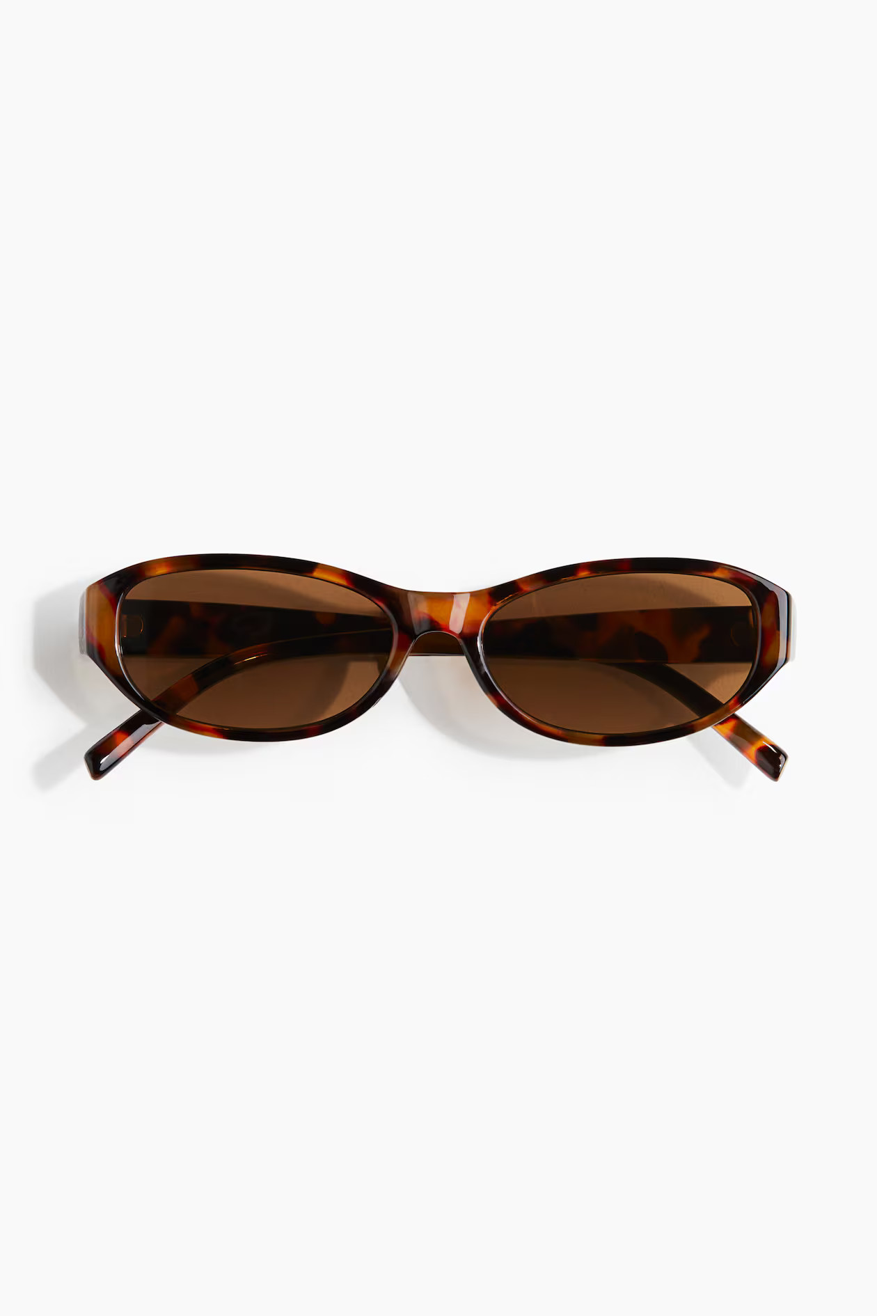 Oval sunglasses - Brown/Tortoiseshell pattern - Ladies | H&M GB | H&M (UK, MY, IN, SG, PH, TW, HK)