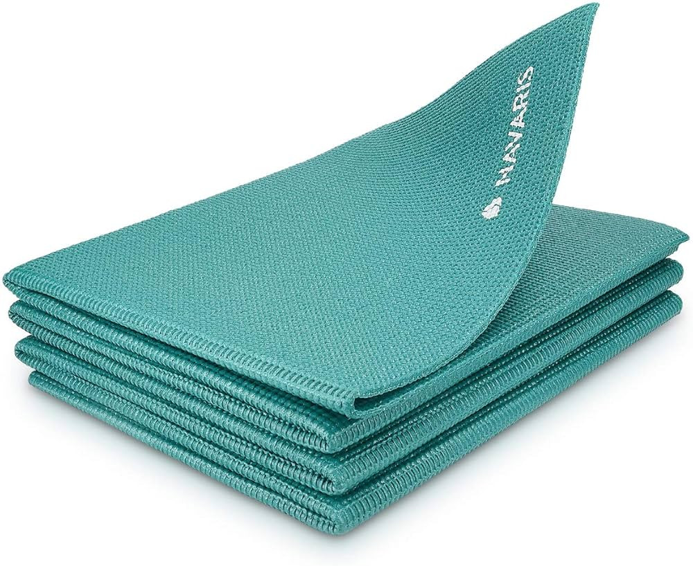 Navaris Foldable Yoga Mat for Travel - 1/8 inch (4mm) Thick Exercise Mat for Yoga, Pilates, Worko... | Amazon (US)
