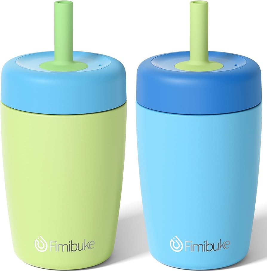 Fimibuke Kids & Toddler Cups Spill Proof, 12 OZ Insulated Sippy Cups for Toddlers Boys Girls, BPA... | Amazon (US)