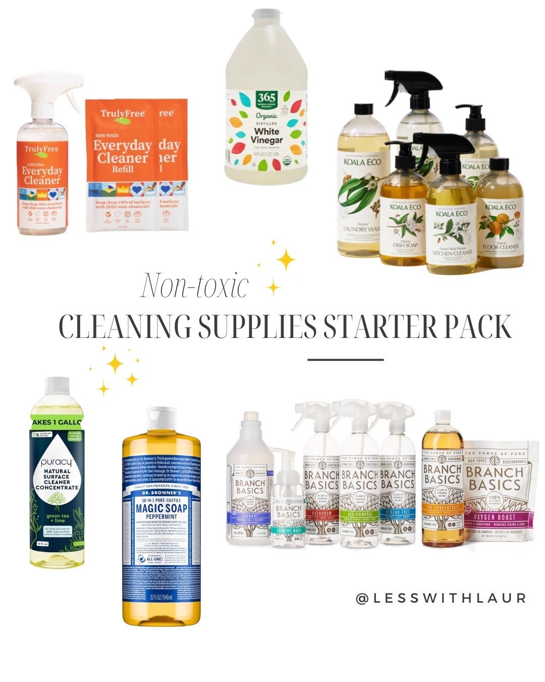 Non-toxic 🧹🧹 cleaning supplies starter pack 