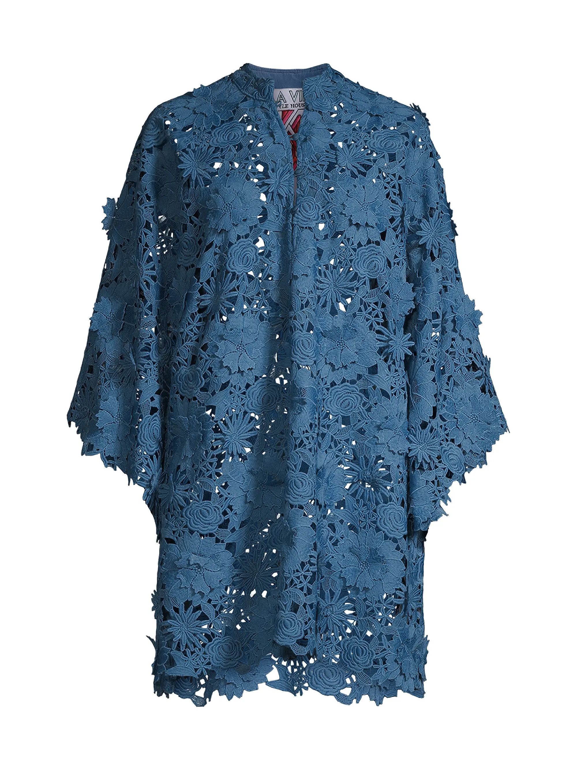 '60s Floral Lace Mini Caftan | Saks Fifth Avenue