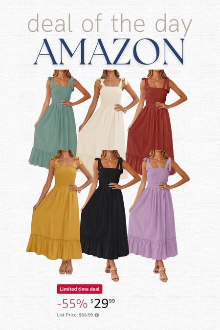 This is THE summer dress! On sale today on Amazon 