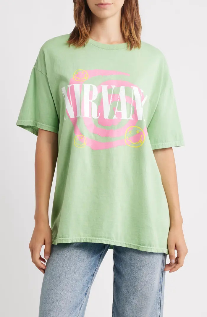 Merch Traffic Nirvana Swirl Oversize Graphic T-Shirt | Nordstrom | Nordstrom