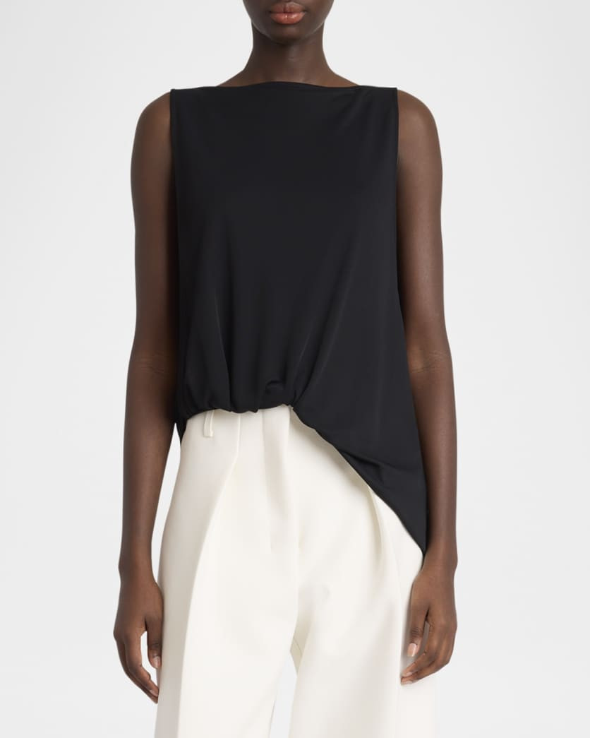 Jacquemus Peplo Cutout Asymmetric Tank Top | Neiman Marcus