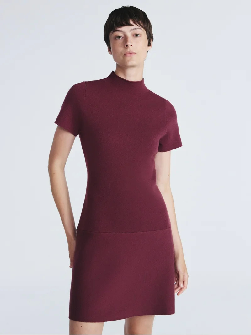 Scoop Women's and Women’s Plus Fit and Flare Jacquard Sweater Dress, Sizes XS-4X | Walmart (US)