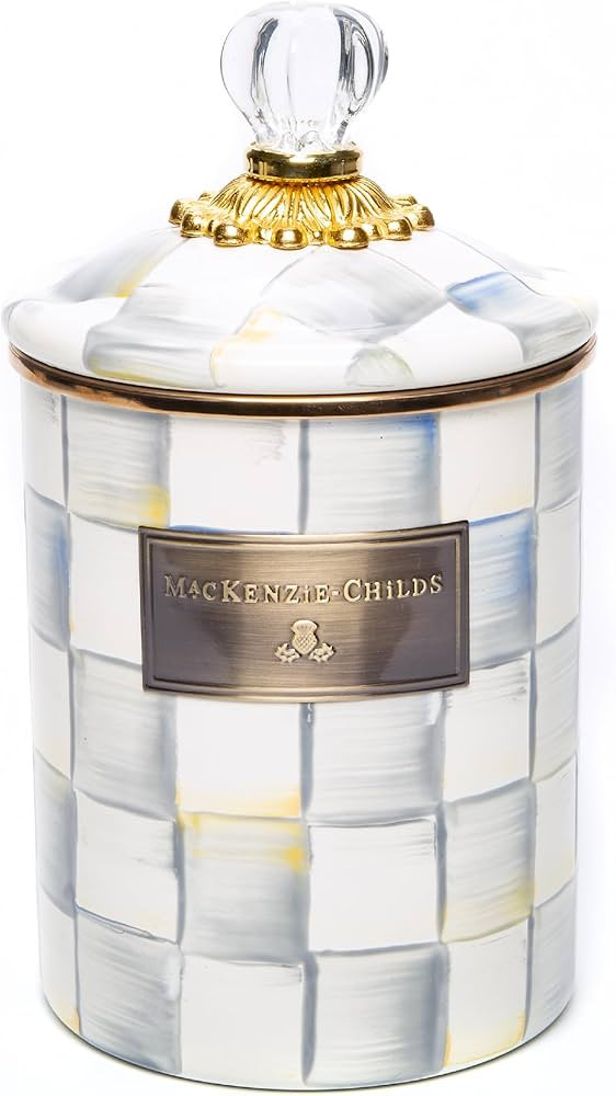 MACKENZIE-CHILDS Medium Enamel Canister, Kitchen Storage Container for Flour and Sugar, 1.42 Lite... | Amazon (US)