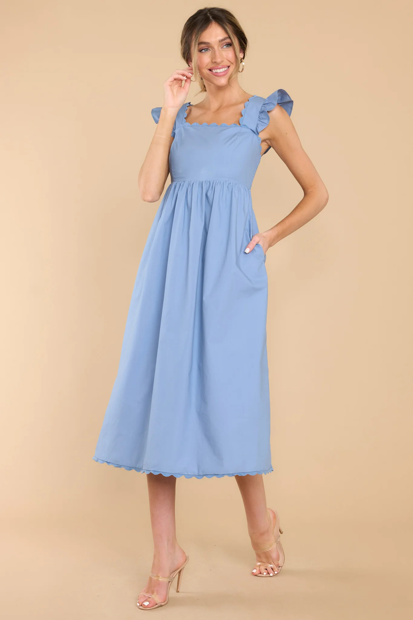 Our Greatest Love Blue Midi Dress | Red Dress 