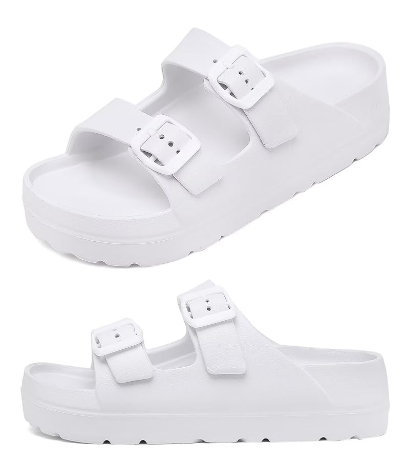 Womens Platform Sandals with Arch Support, Adjustable Buckle Beach Sandal Woman Comfort Lightweig... | Amazon (US)