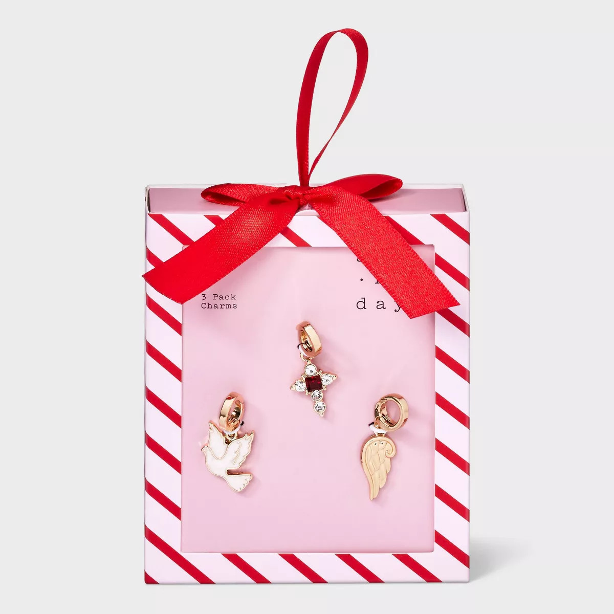 Angel Cross and Wing Charm Necklace Set 3pc - A New Day™ Gold | Target