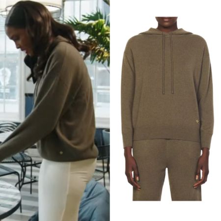 Ubah Hassan’s Olive Knit Hooded Sweater 