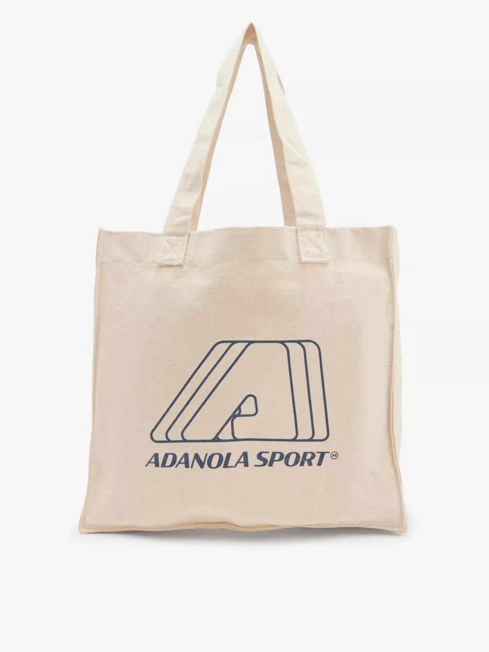 Logo-print boxy recycled-cotton tote bag | Selfridges