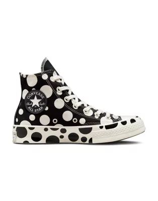 Converse Chuck 70 Hi Spots And Dots canvas sneakers in black | ASOS (Global)