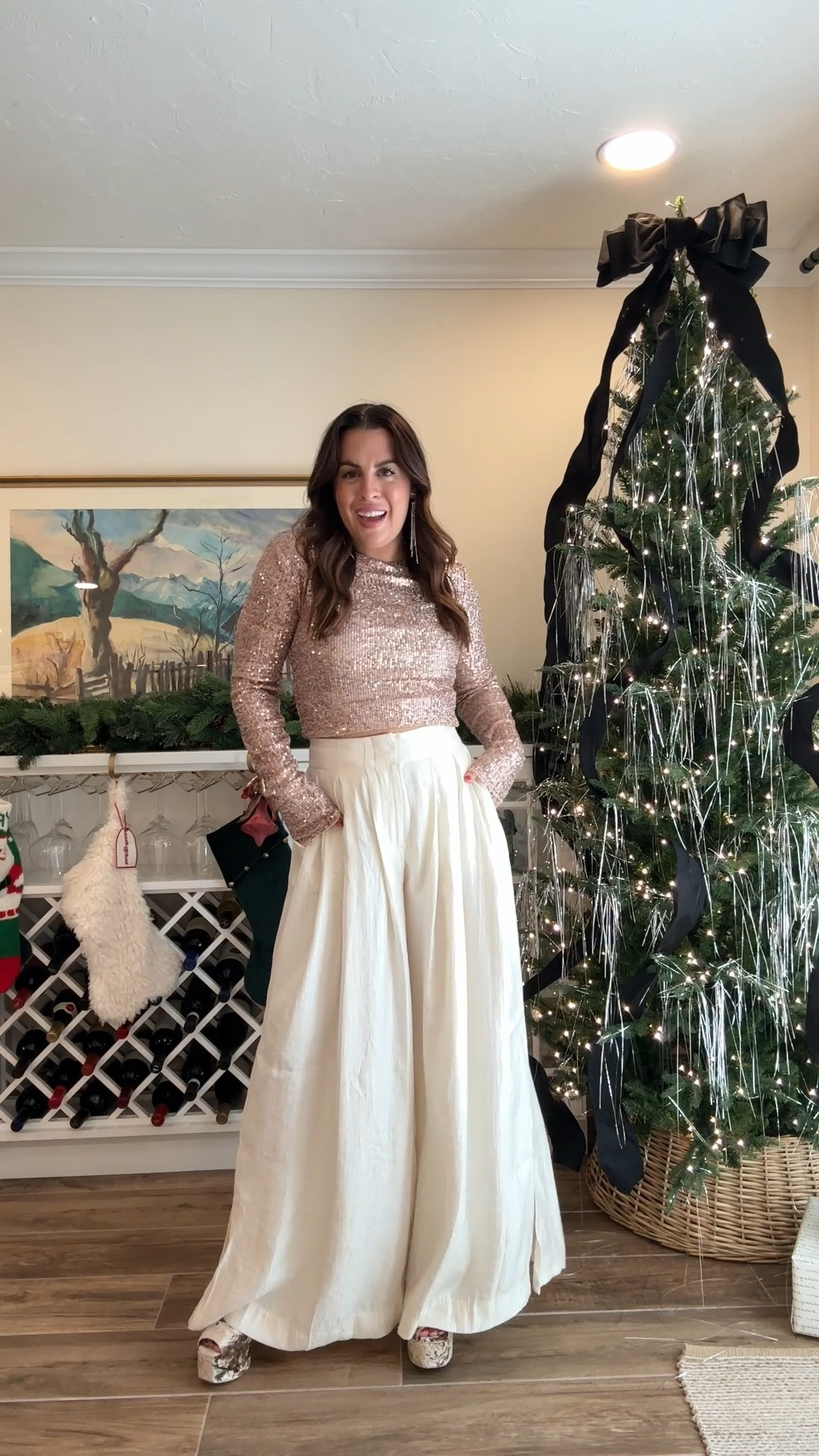 So excited to be partnering with @freepeople for my Day 7 of my Holiday Outfit Ideas ✨ If dresses aren’t your thing, these wide leg pants are so comfortable and easy to dress up with a little sparkle! 



#fppartner #freepeopleholidayoutfit #holidayoutfitideas #holidaystyle #holidayoutfits #freepeoplestyle 


#LTKstyletip #LTKSeasonal #LTKHoliday