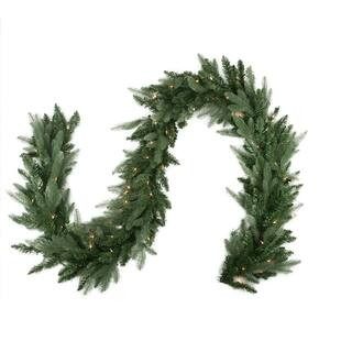 Northlight 9 ft. x 12 in. Pre-Lit Washington Frasier Fir Artificial Christmas Garland-Clear Light... | The Home Depot
