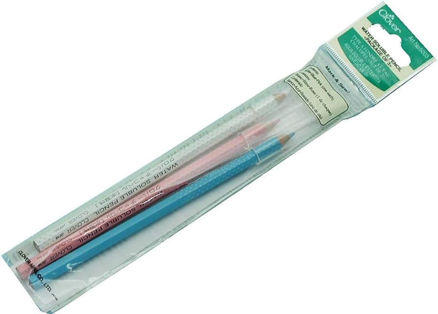 Clover Water Soluble Pencil-White, Pink & Blue | Amazon (US)