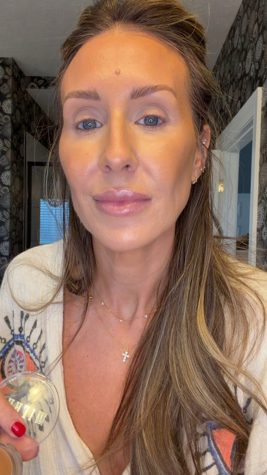 Cream bronzer is great for over 40 skin and I’m wearing color spilling tea the over 4024 hour wear hydrating and medium to full coverage. Concealer is color 2N. ￼

#LTKmorningroutine #LTKBeauty #LTKOver40