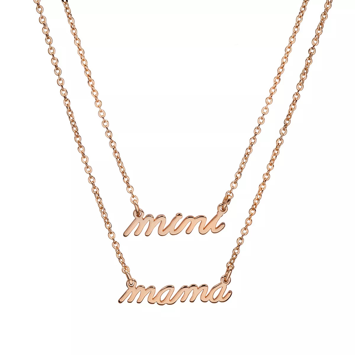 LC Lauren Conrad "Mama" & "Mini" Gold Tone Necklace Set | Kohl's