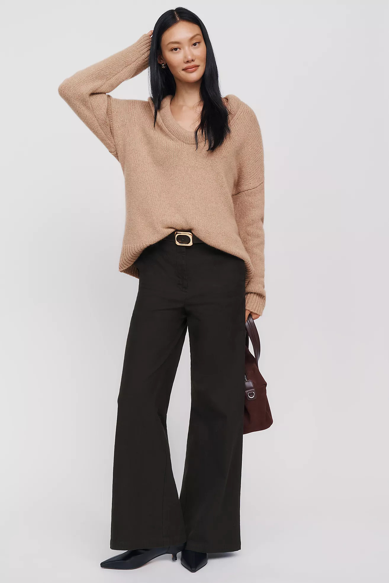 Maeve Flat Front Trousers | Anthropologie (US)