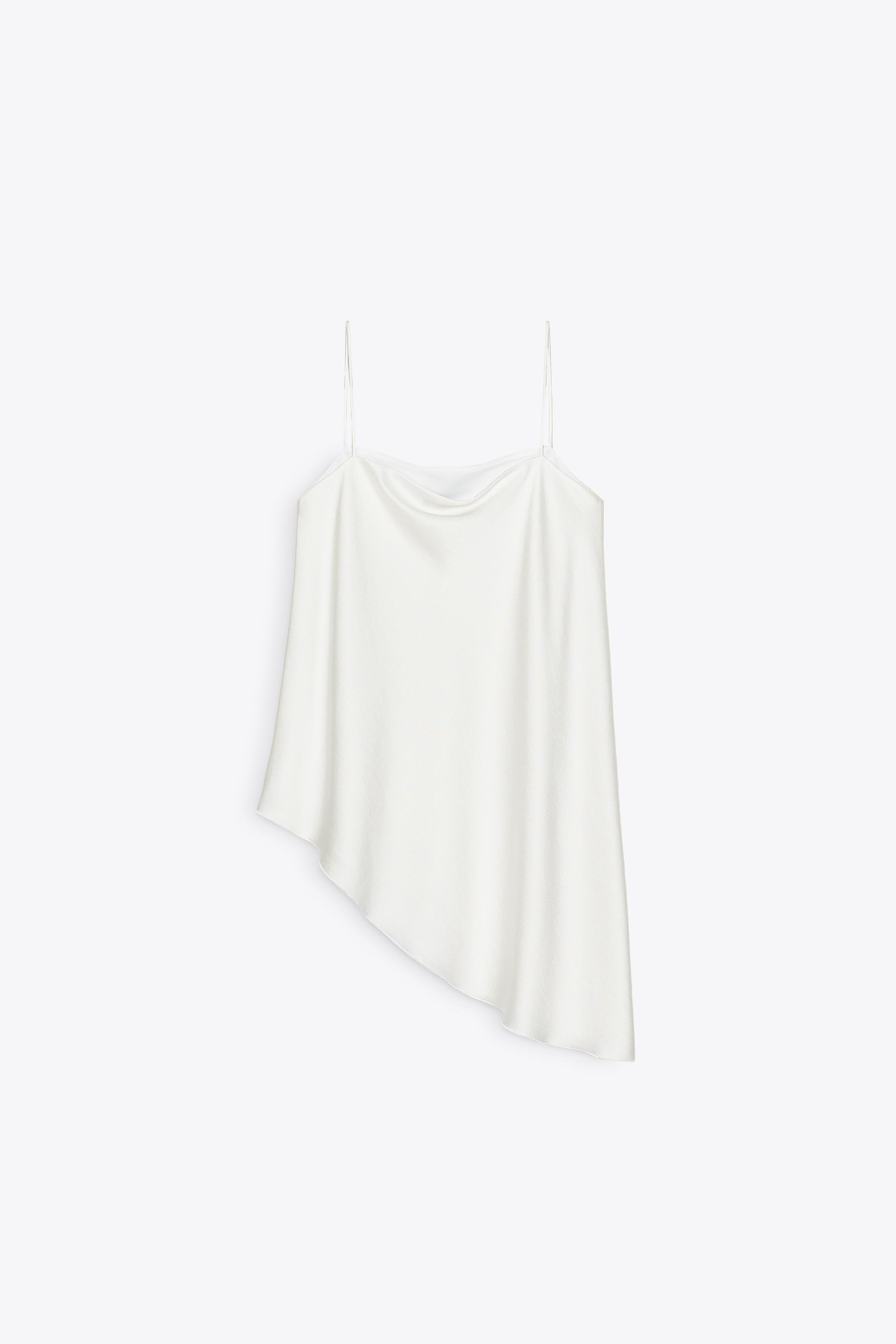 ZW COLLECTION SATIN ASYMMETRIC TOP | Zara US