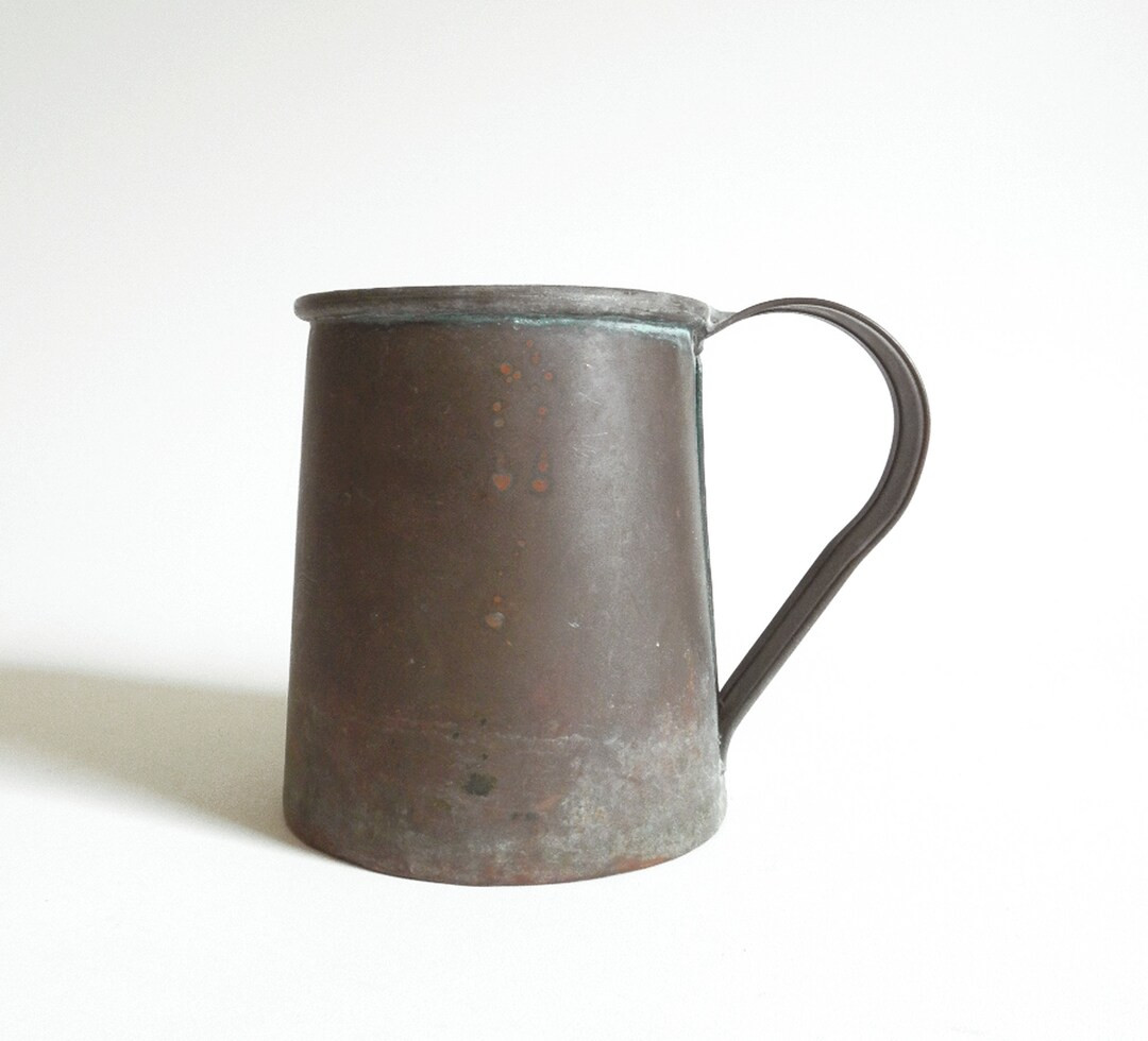 Vintage Primitive Copper Mug- Rustic Copper Pitcher, Distressed Copper Stein Tankard, Country Far... | Etsy (US)