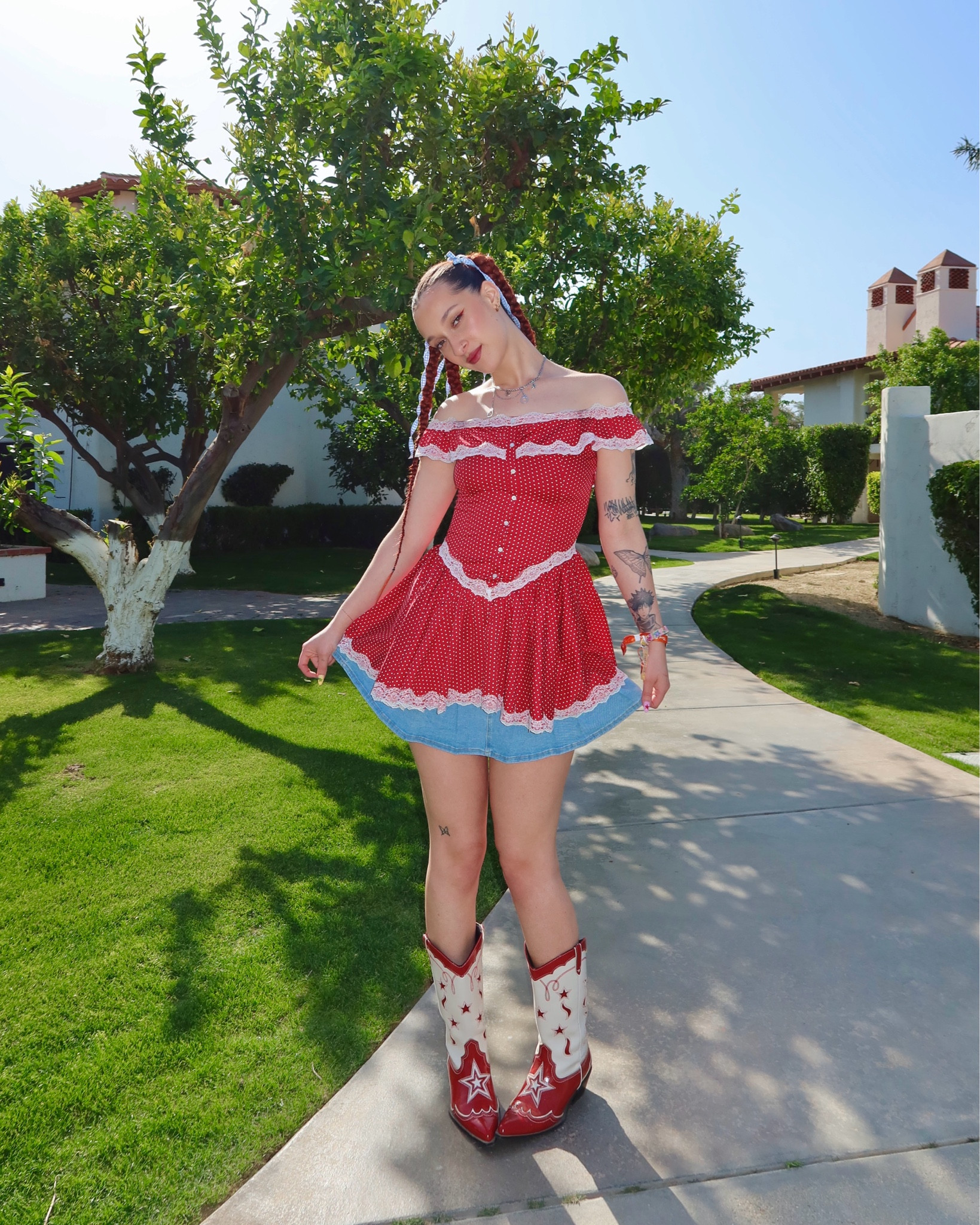 My favourite way to layer with a jean skirt is to throw a mini dress on top🍓✨ (skirt is from urban planet but I can’t find a link online so I linked a look-a-like) #fashion #summer #outfits 

#LTKSeasonal #LTKFestival #LTKU