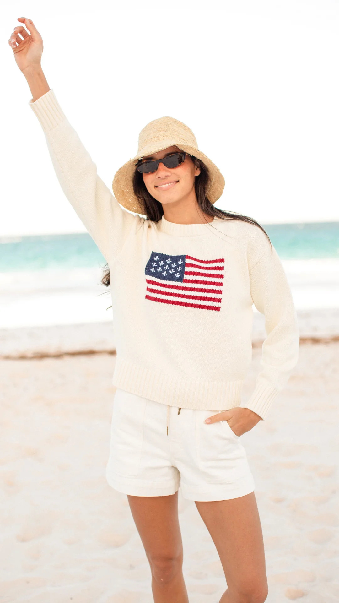 Marea Flag Sweater - Ivory | Marea