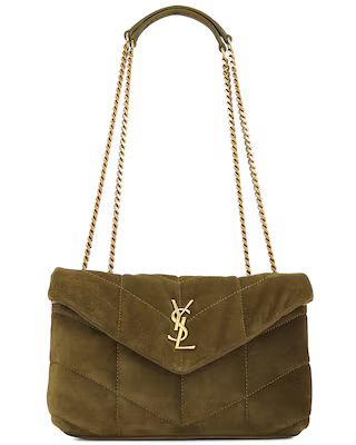 Saint Laurent Toy Puffer Bag in Loden Green | FWRD | FWRD 