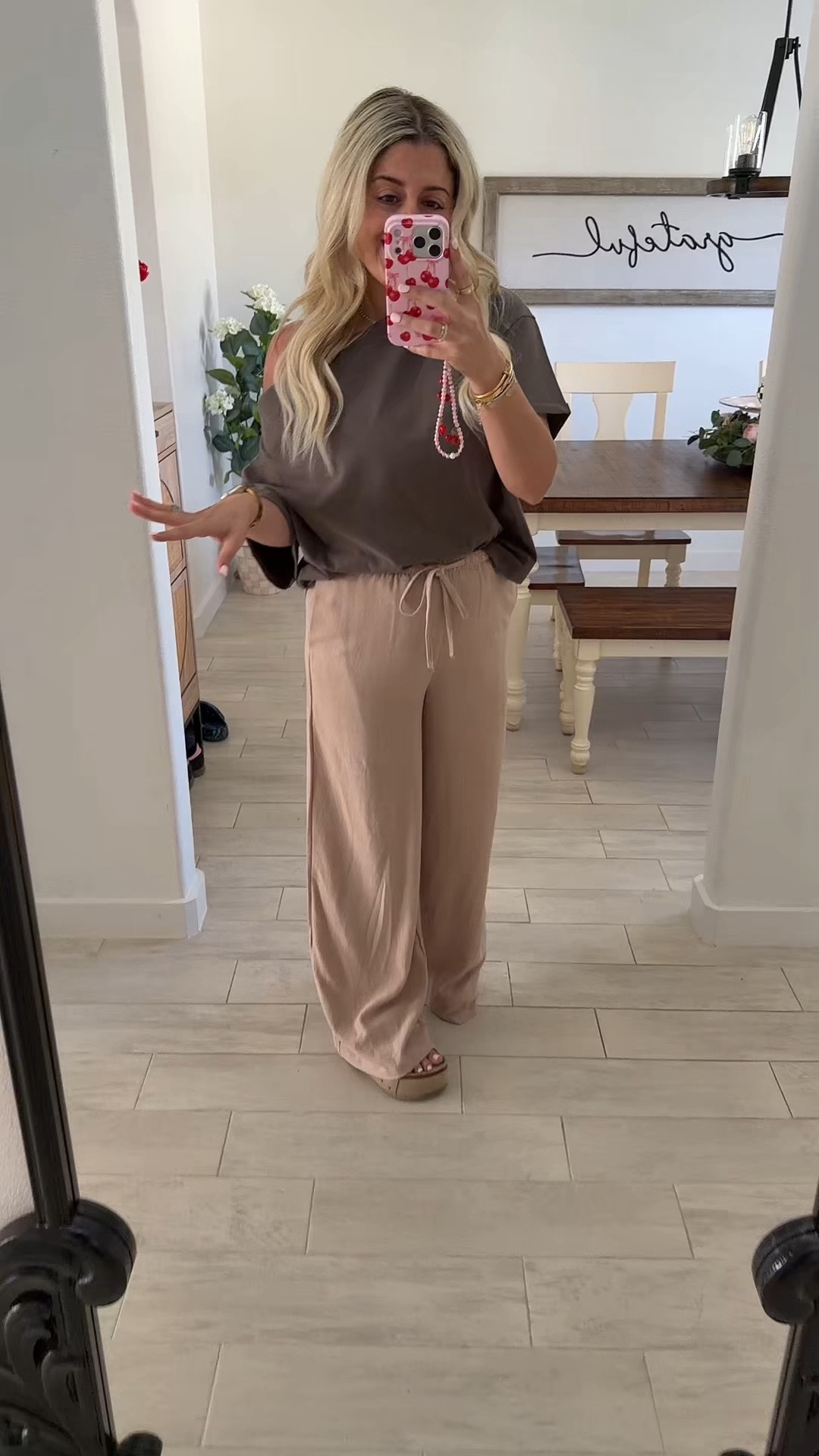 Spring outfit
Off the shoulder tee 
Cotton linen pants small on sale
Platform sandals tts
Beach
Date night 
Resort 

#LTKootd #LTKSaleAlert