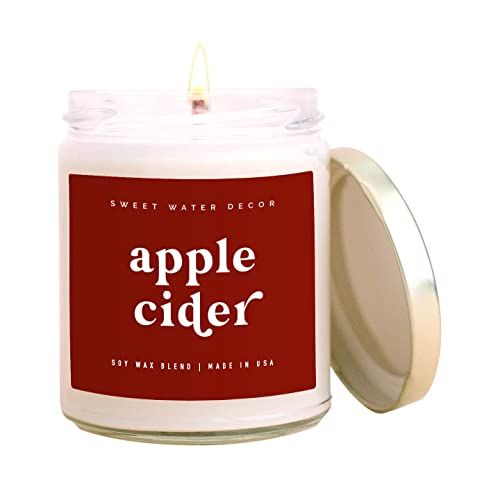 Sweet Water Decor Apple Cider Soy Candle | Mulled Cider, Orange, Lemon, Cinnamon, and Maple Fall Sce | Amazon (US)