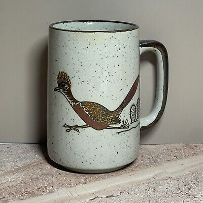 Otagiri Roadrunner Cactus Speckled Brown Tall Stoneware Coffee Cup Mug Vtg | eBay US