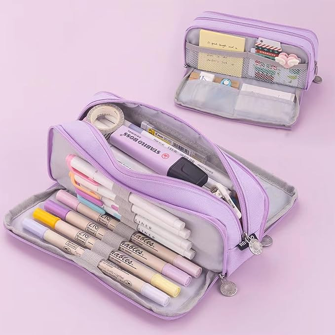 Big Capacity Case Bag,Multifunctional Pouch with Compartmens, Arts and Crafts Box Purple LCC140-0... | Amazon (US)